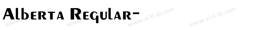 Alberta Regular字体转换